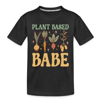 Végétarien végétalien - T-shirt bio Premium Enfant - noir - Devant