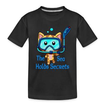 The Sea Holds Secrets - Kinder Premium Bio T-Shirt - Schwarz - Vorne