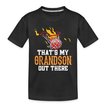 Voici mon petit-fils qui joue au basketball - T-shirt bio Premium Enfant - noir - Devant