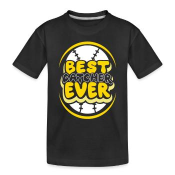 Meilleur receveur de tous les temps Baseball Hobby Catcher - T-shirt bio Premium Enfant - noir - Devant