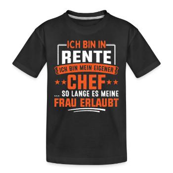 Pensioner Retirement Grandpa Grandad Gift - Kinder Premium Bio T-Shirt - Schwarz - Vorne