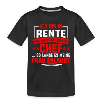 Pensioner Retirement Grandpa Grandad Gift - Kinder Premium Bio T-Shirt - Schwarz - Vorne