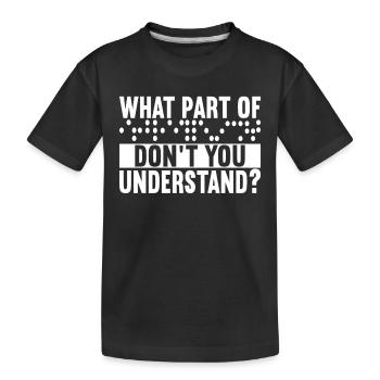 Blind visual impairment - Kids' Premium Organic T-Shirt - black - Front