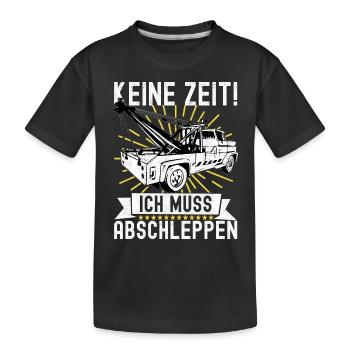 Abschleppwagen Abschleppdienst - Kinder Premium Bio T-Shirt - Schwarz - Vorne