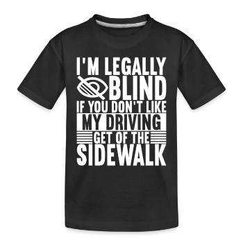 Blind visual impairment - Kids' Premium Organic T-Shirt - black - Front