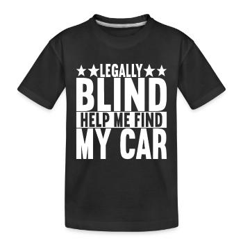 Déficience visuelle aveugle - T-shirt bio Premium Enfant - noir - Devant