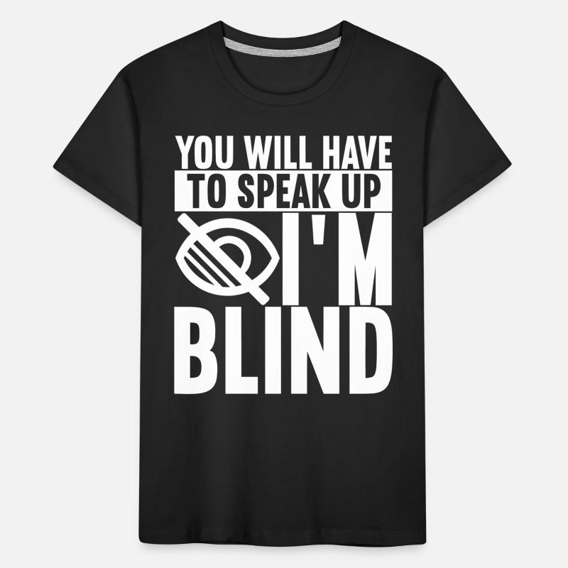 Blind Sehbehinderung Kinder Premium Bio T-Shirt