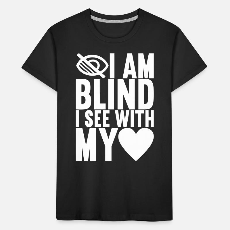 Blind Sehbehinderung Kinder Premium Bio T-Shirt