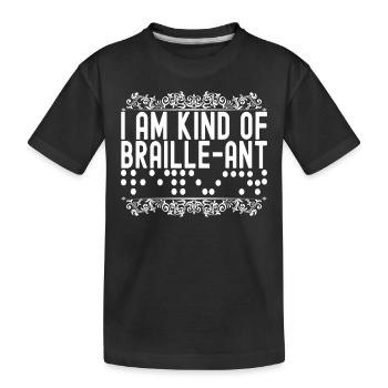 Déficience visuelle aveugle - T-shirt bio Premium Enfant - noir - Devant