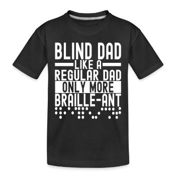 Blind visual impairment - Kids' Premium Organic T-Shirt - black - Front