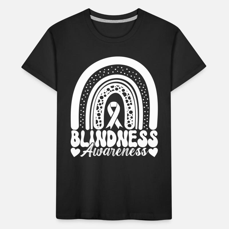 Blind Sehbehinderung Kinder Premium Bio T-Shirt