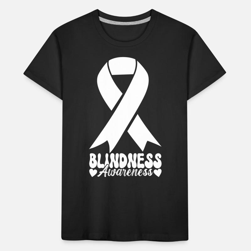 Blind Sehbehinderung Kinder Premium Bio T-Shirt