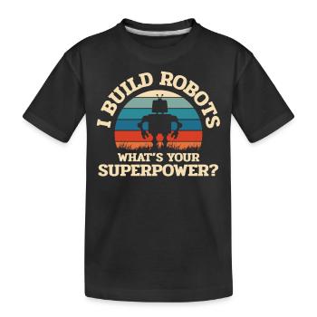 Robotique, constructeurs de robots - T-shirt bio Premium Enfant - noir - Devant
