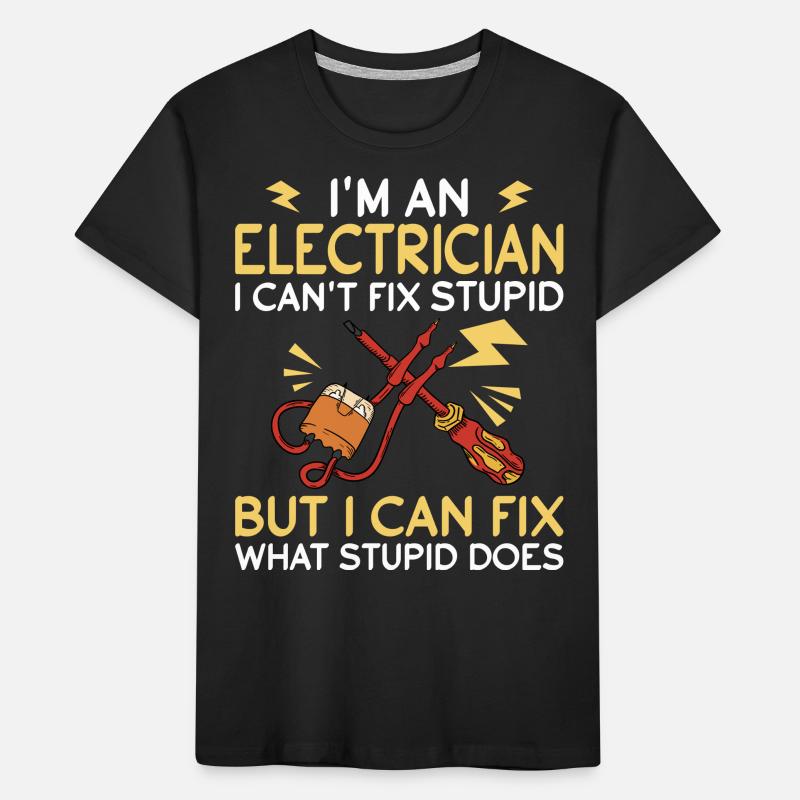 Electrician Electronics Technician Electrical Engineer Kids' Premium Organic T-Shirt