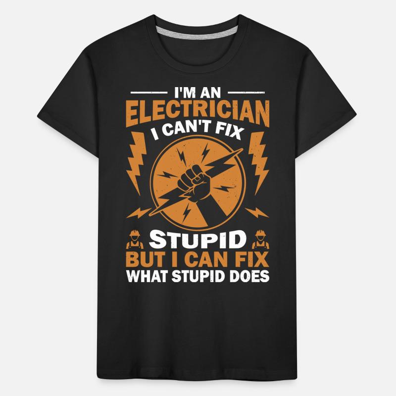 Electrician Electronics Technician Electrical Engineer Kids' Premium Organic T-Shirt