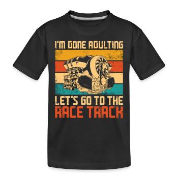 Drag Racing Race Car Retro Vintage - Kinder Premium Bio T-Shirt - Schwarz - Vorne