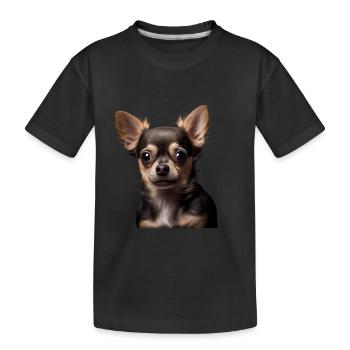 Cute Chihuahua - Gift idea for - Kids' Premium Organic T-Shirt - black - Front