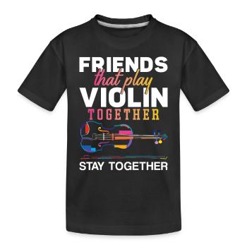 Violon Violoniste Besties Buddies - T-shirt bio Premium Enfant - noir - Devant