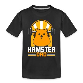 Hamster Papa Cute Pet Owner - Kids' Premium Organic T-Shirt - black - Front