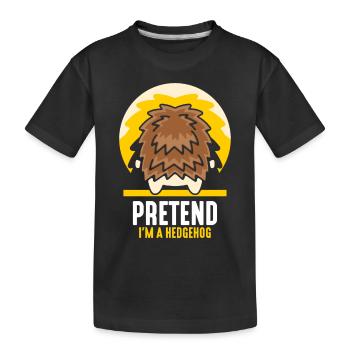 Stell Dir Vor Ich Bin Ein Igel Süß Haustier - Kinder Premium Bio T-Shirt - Schwarz - Vorne