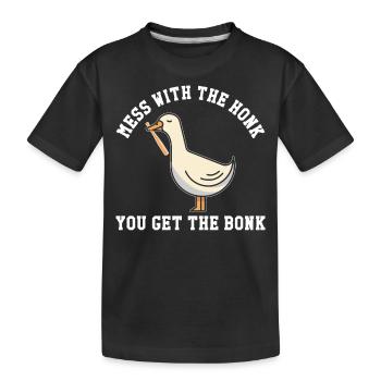 Cadeau Oies Fair Goose - T-shirt bio Premium Enfant - noir - Devant