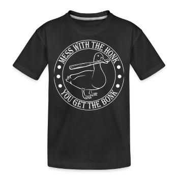 Cadeau Oies Fair Goose - T-shirt bio Premium Enfant - noir - Devant
