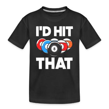 Billiard Balls Billiard Player Gift - Kids' Premium Organic T-Shirt - black - Front