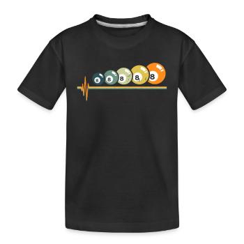Retro Billiards 8 balls - Kids' Premium Organic T-Shirt - black - Front