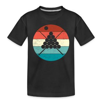 Billard - Kinder Premium Bio T-Shirt - Schwarz - Vorne