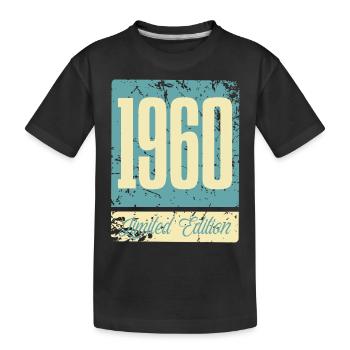 1960 Anniversaire de naissance Année de naissance - T-shirt bio Premium Enfant - noir - Devant