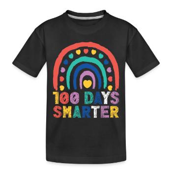 100 jours plus intelligents 100e événement scolaire de jour - T-shirt bio Premium Enfant - noir - Devant