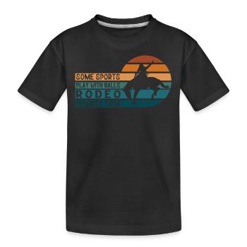 Rodéo, équitation de l’Ouest - T-shirt bio Premium Enfant - noir - Devant