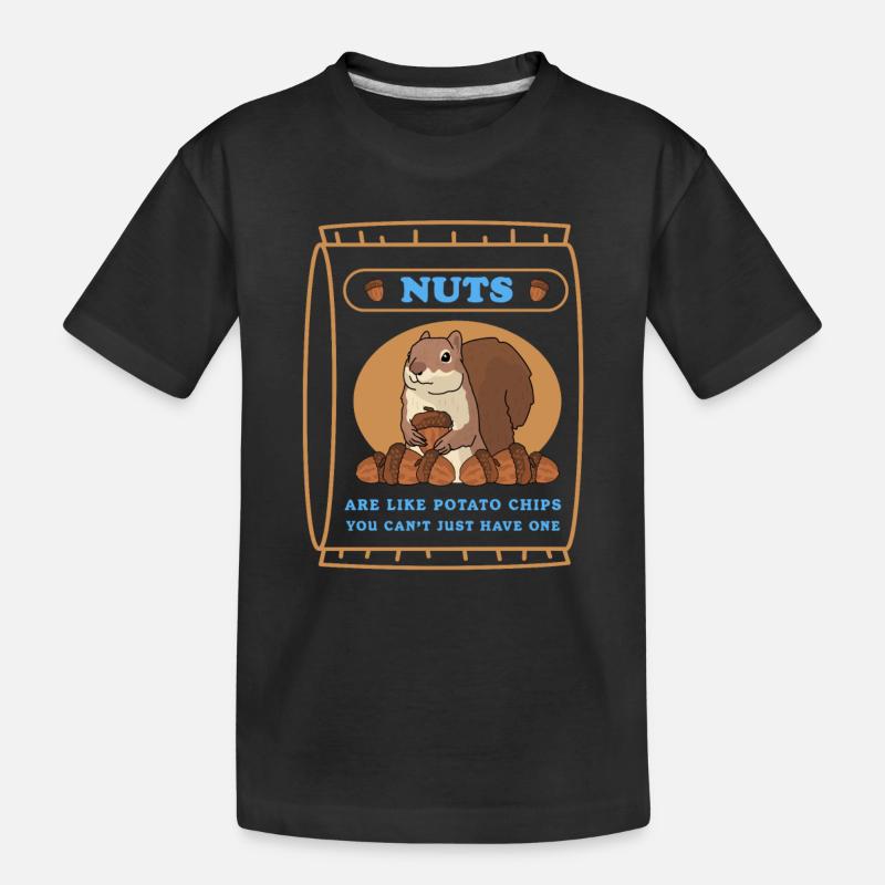 Süßes Eichhörnchen Grauhörnchen Geschenk - Kinder Premium Bio T-Shirt - Schwarz