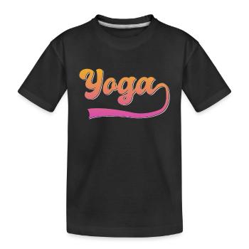 Yoga - Kinder Premium Bio T-Shirt - Schwarz - Vorne