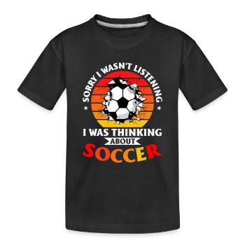 Coaching Fußball Vater Trainer Fußballtrainer - Kinder Premium Bio T-Shirt - Schwarz - Vorne