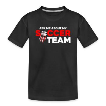 Coaching Fußball Vater Trainer Fußballtrainer - Kinder Premium Bio T-Shirt - Schwarz - Vorne