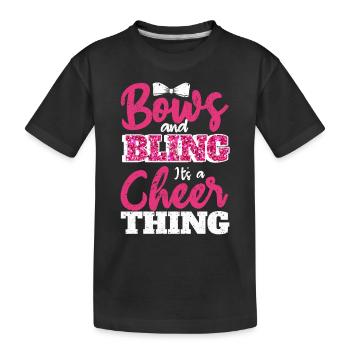 Bows & Bling It’s A Cheer Thing | Cheerleading - T-shirt bio Premium Enfant - noir - Devant