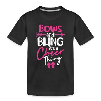 Cheerleading Cheerleader | Arches et Bling Son A - T-shirt bio Premium Enfant - noir - Devant