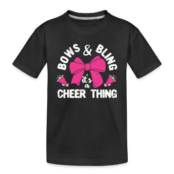 Cheerleading Cheerleader | Arches et Bling Son A - T-shirt bio Premium Enfant - noir - Devant
