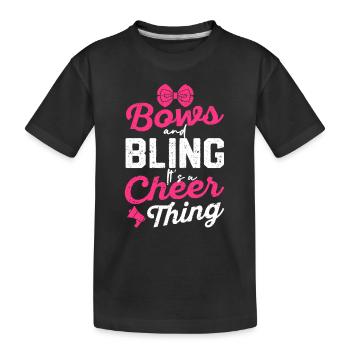 Bows & Bling It’s A Cheer Thing | Cheerleading - T-shirt bio Premium Enfant - noir - Devant