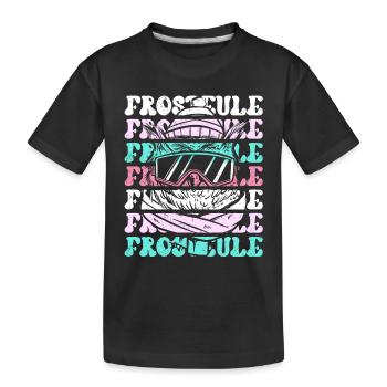 Frieren - FROSTEULE - Kinder Premium Bio T-Shirt - Schwarz - Vorne