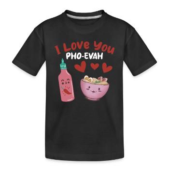 Je t’aime Pho-Evah Pho Soup Lovers - T-shirt bio Premium Enfant - noir - Devant