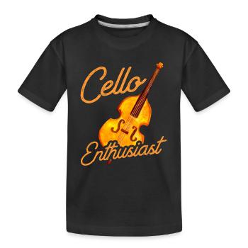 Amateur de violoncelle violoncelliste violoncelle musicien - T-shirt bio Premium Enfant - noir - Devant