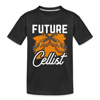 Futur violoncelliste violoncelle musicien violoncelle violoncelle - T-shirt bio Premium Enfant - noir - Devant