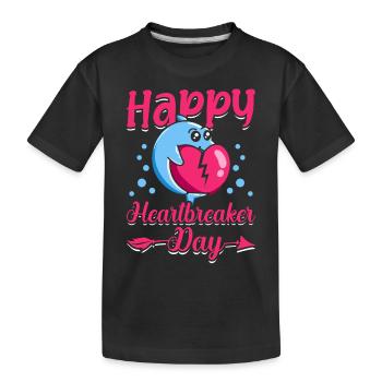 Happy Heartbreaker Day Dolphin Meme de la Saint-Valentin - T-shirt bio Premium Enfant - noir - Devant