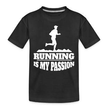 Jogger Running Cardio Training Fit Jogging Race - T-shirt bio Premium Enfant - noir - Devant