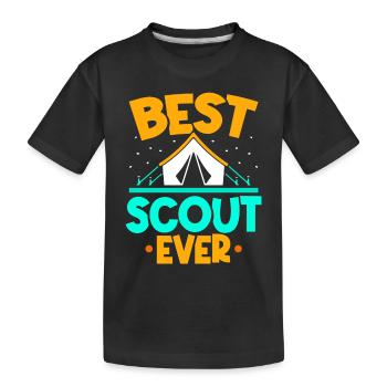 Bester Pfadfinder Überhaupt Sippe Zeltlager - Kinder Premium Bio T-Shirt - Schwarz - Vorne