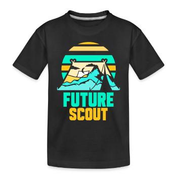 Zukünftiger Pfadfinder Pfadfinden Sippe Zeltlager - Kinder Premium Bio T-Shirt - Schwarz - Vorne