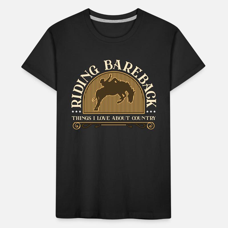 Bareback Riding Bareback Things Loves Rodeo Rider Kids' Premium Organic T-Shirt