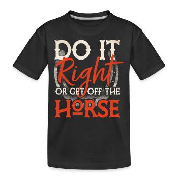 Rodéo, Équitation western, Amoureux des chevaux - T-shirt bio Premium Enfant - noir - Devant